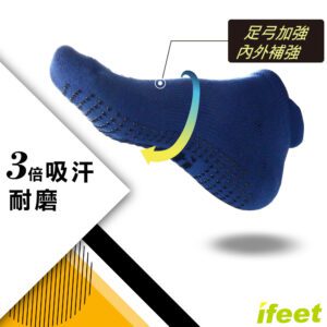 【老船長】(8310)有氧瑜珈運動止滑襪-紫色1雙入：圖片 4