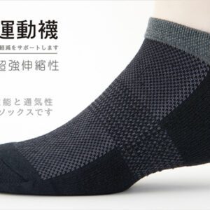 【老船長】3D彩色運動毛巾隱形氣墊加大運動襪(B4-144L)-1雙入-黑色：圖片 3