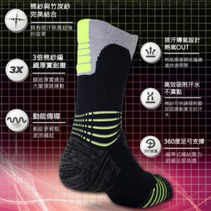 【ifeet】全方位足弓壓力運動襪網球襪(9824)-1雙入-藍色：圖片 5