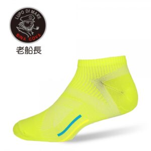 【老船長】超速乾吸排輕量足弓機能襪(9819)-1雙入-螢光綠色25-27CM薄款：圖片 1