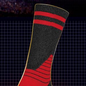 【ifeet】全方位足弓壓力運動襪籃球襪(9816)-1雙入-紅色(24-26CM)：圖片 3