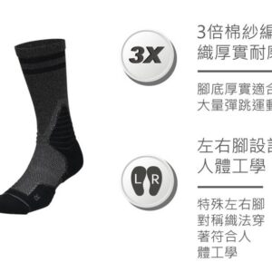 【ifeet】全方位足弓壓力運動襪籃球襪(9816)-1雙入-紅色(24-26CM)：圖片 7
