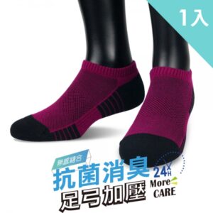 【老船長】(8467)EOT科技不會臭的襪子船型運動襪22-24cm紫色：圖片 1