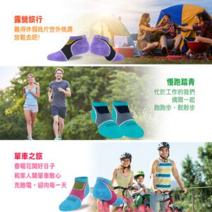 【ifeet】EOT科技不會臭的運動船型襪(8463)-1雙入-水藍色(女款)：圖片 6