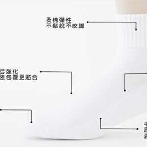 【老船長】防霉抗菌 吸濕排汗中統氣墊襪(961)-1雙入-白色22-24CM(厚底)：圖片 4