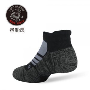 【老船長】抗菌釋壓減震氣墊健走襪(9818)-1雙入-灰色24-27CM：圖片 1