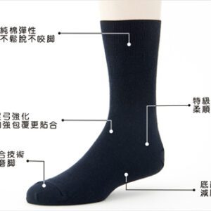 【老船長】(B200-26)OL寬口無痕木代爾棉紳士襪-1雙入灰色：圖片 6