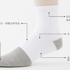 【老船長】MIT竹碳森呼吸休閒襪(1106-2)-1雙入-白色：圖片 3