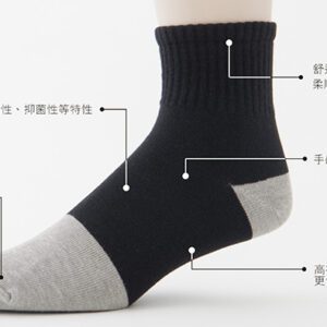 【老船長】MIT竹碳森呼吸休閒襪(1106-2)-1雙入-黑色：圖片 3