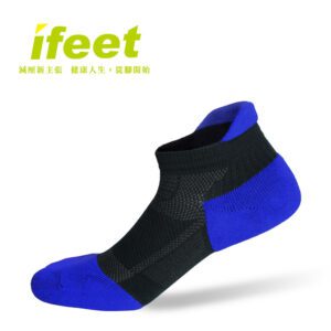 【ifeet】跑者悍將3D立體運動襪(8458)-1雙入-藍色：圖片 3
