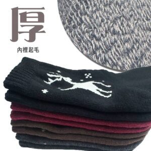 【老船長ifeet】冬天保暖棉質毛襪靡鹿1300-11台灣製造室內厚-6雙入：圖片 5