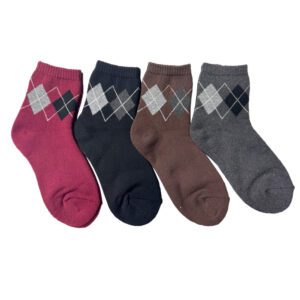 【老船長ifeet】冬天保暖棉質菱格1300-8台灣製造室內厚-6雙入：圖片 4