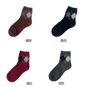 【老船長ifeet】冬天保暖棉質菱格1300-8台灣製造室內厚-6雙入：圖片 5
