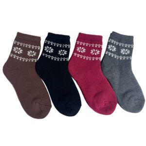 【老船長ifeet】冬天保暖棉質毛襪雪花1300-9台灣製造室內厚-6雙入：圖片 5