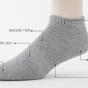 【老船長】90度人體工學機能船型襪(L90-4)-6雙入-灰色24~28CM(加大)：圖片 4