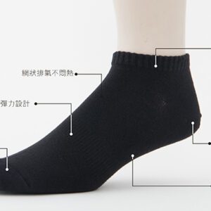 【老船長】90度人體工學機能船型襪(L90-4)-6雙入-黑色24~28CM(加大)：圖片 4